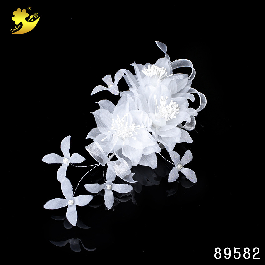 Direct sales of Korean updo style hair flowers, fairy hair accessories, handcrafted 2018 hair accessories, hair clips, wedding bridesmaid visual items details Picture