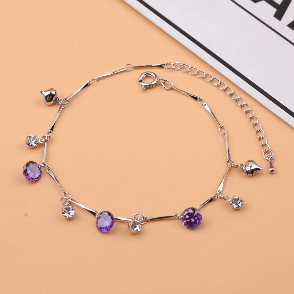 Pudding Station's new bell bracelet and anklet for women's Korean style, simple and sexy, forest-themed birthday for best friends Specification image