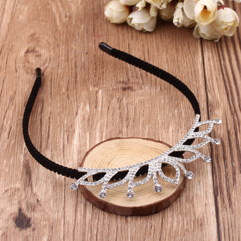 Hair clips, water diamond headbands, hair clips, hair flower headbands, Korean wide-edge pressed simple clips for ladies' hair