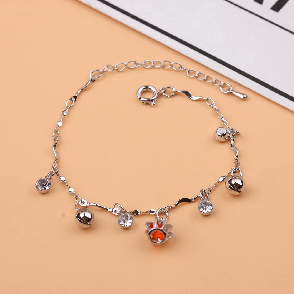 Pudding Station's new bell bracelet and anklet for women's Korean style, simple and sexy, forest-themed birthday for best friends Application Scenario