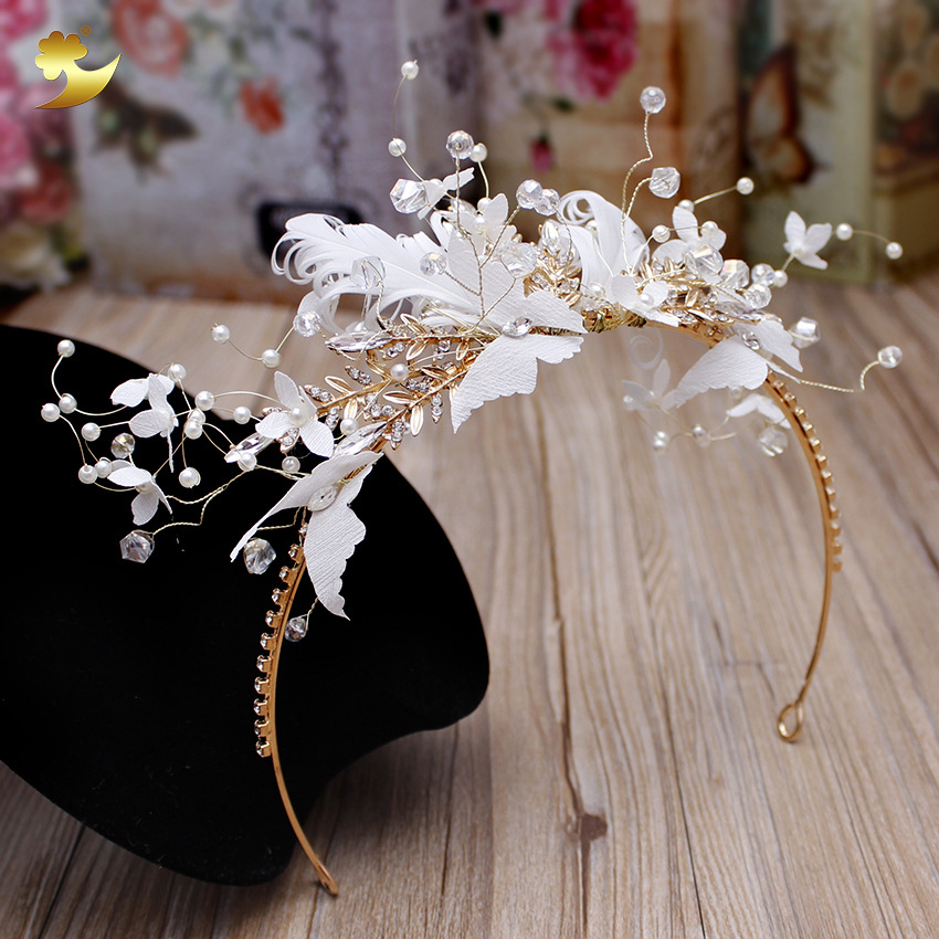 Xinyun Bride Accessories, new crown hairband, vacation wedding photography, Yiwu hair accessories, headwear, semi-ring fashionable hairband details Picture