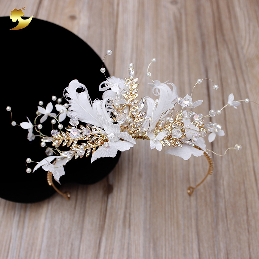 Xinyun Bride Accessories, new crown hairband, vacation wedding photography, Yiwu hair accessories, headwear, semi-ring fashionable hairband Specification image