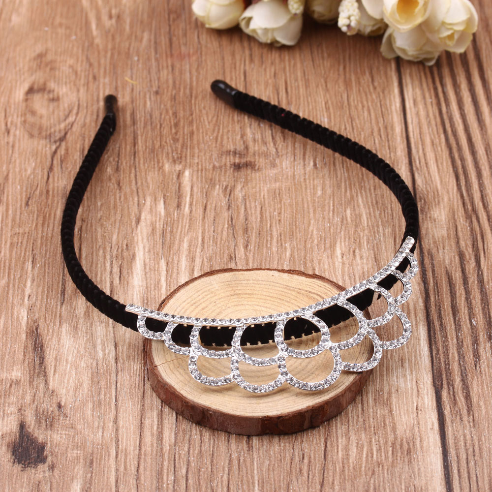 Hair clips, water diamond headbands, hair clips, hair flower headbands, Korean wide-edge pressed simple clips for ladies' hair details Picture