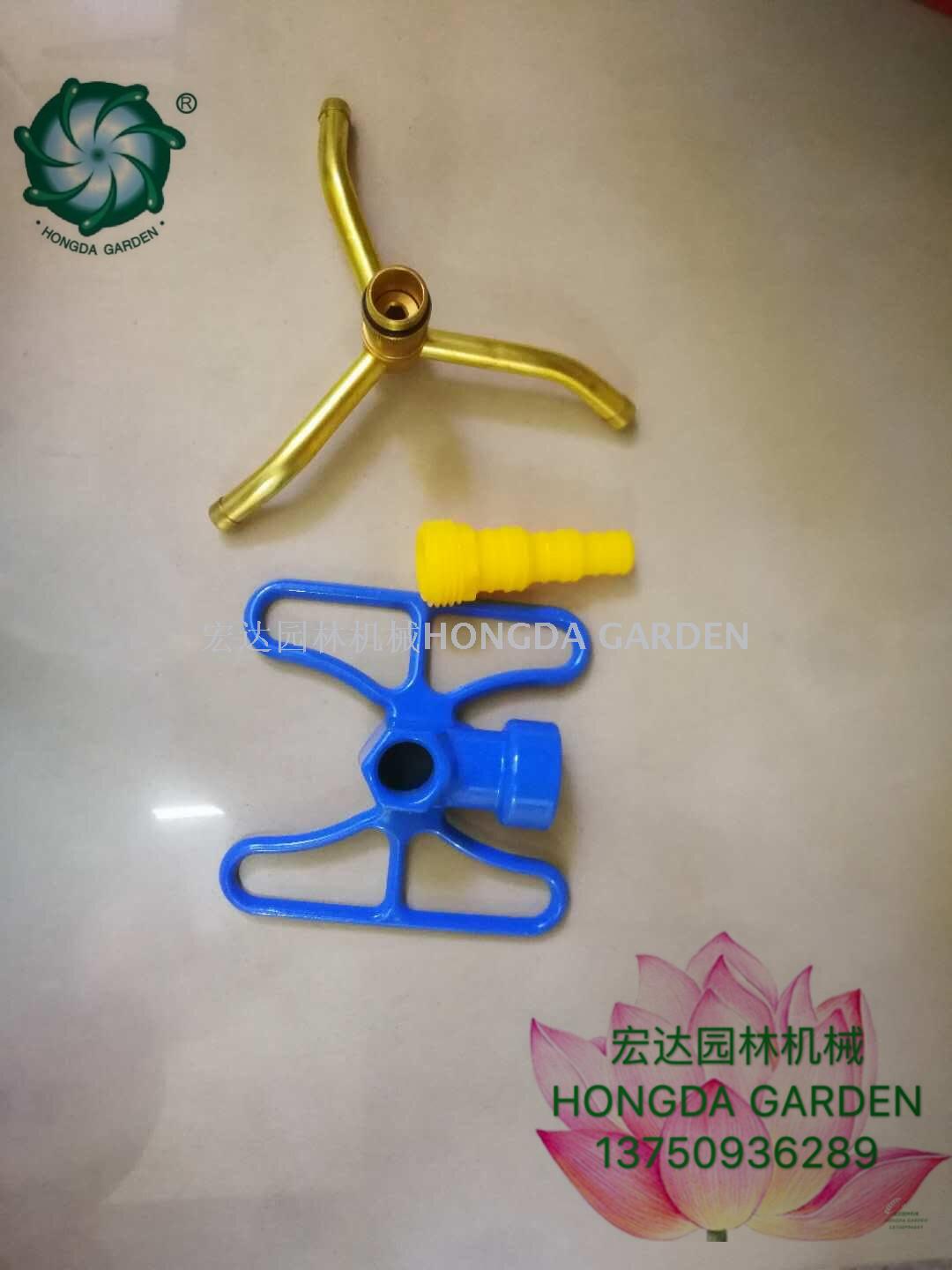 4-point all-copper rotary copper micro-sprinkler, double-nozzle lawn sprinkler, fountain irrigation atomization sprinkler details Picture