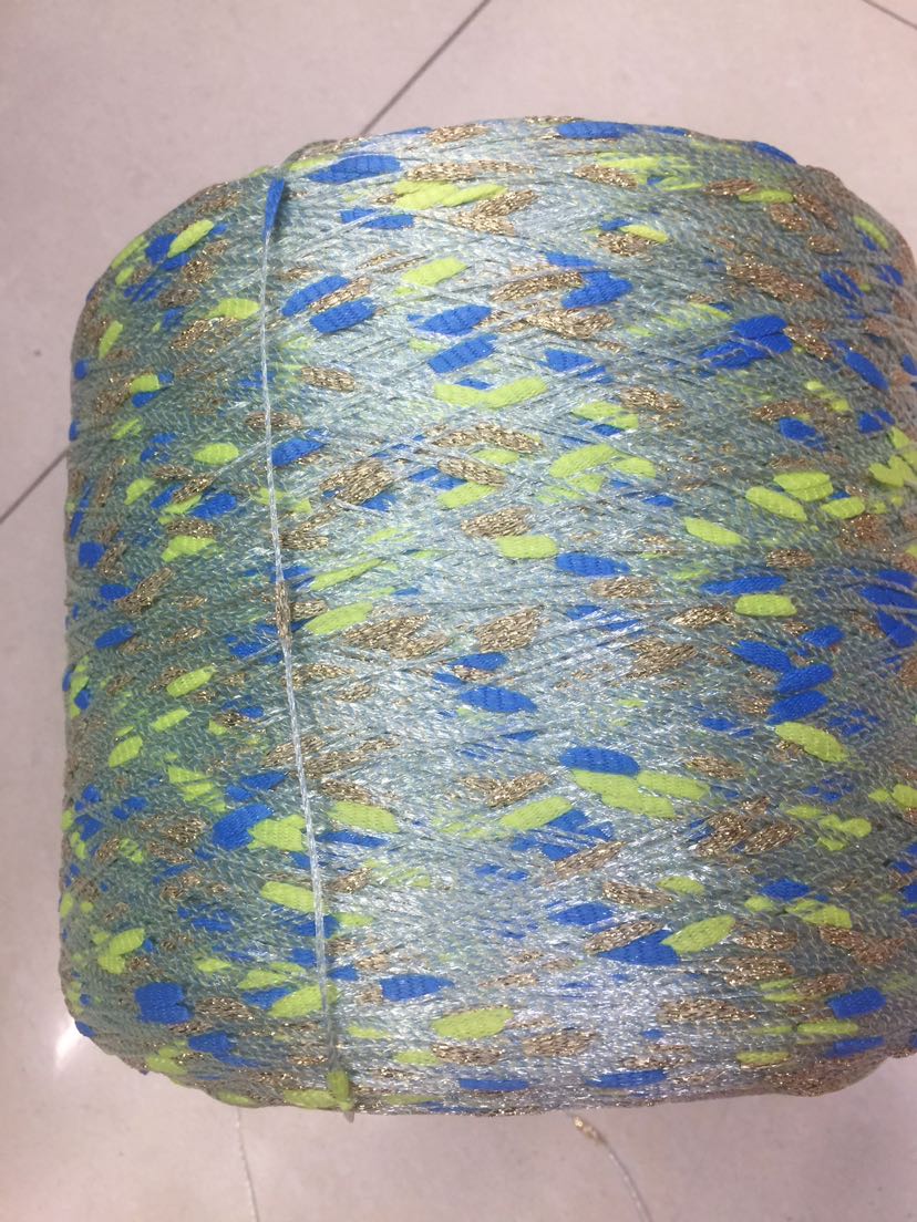 Colored bamboo yarn with a 6-centimeter spacing, nylon fabric clothing accessories and scarf accessories