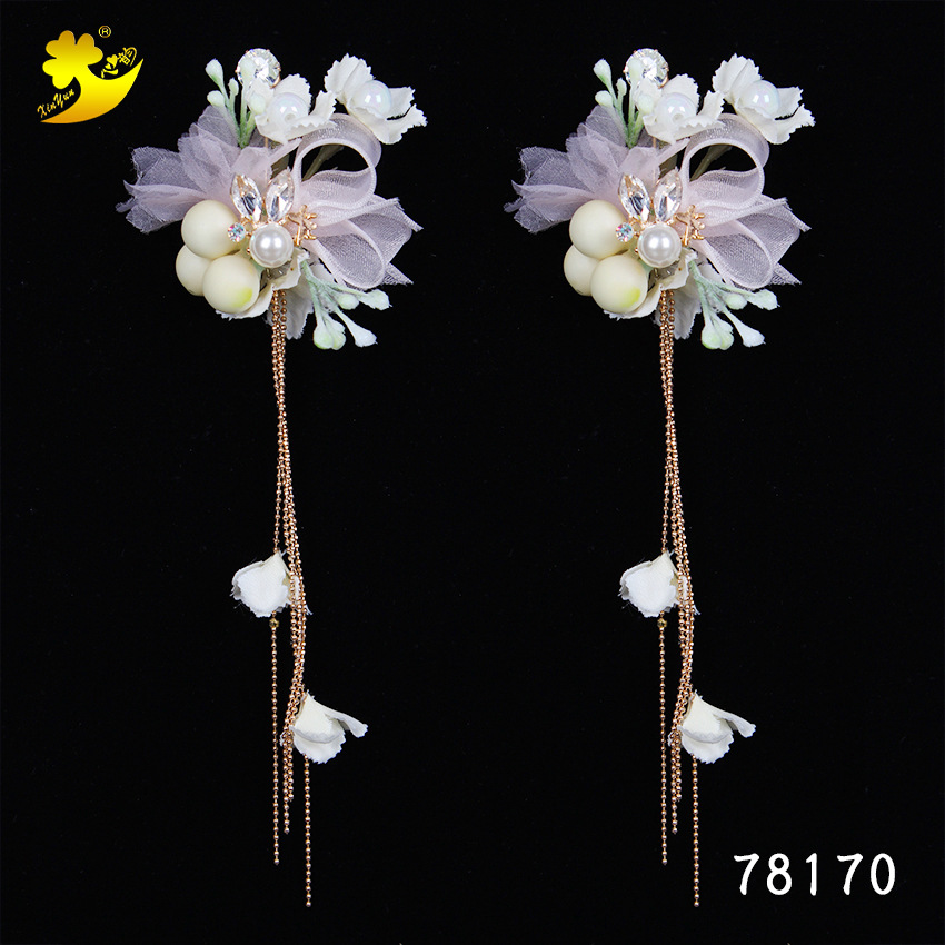 Direct sales of European and American flower earrings, forest girl vacation photography, retro and personalized tassel stud earrings, advertising promotion, Yiwu hair accessories details Picture