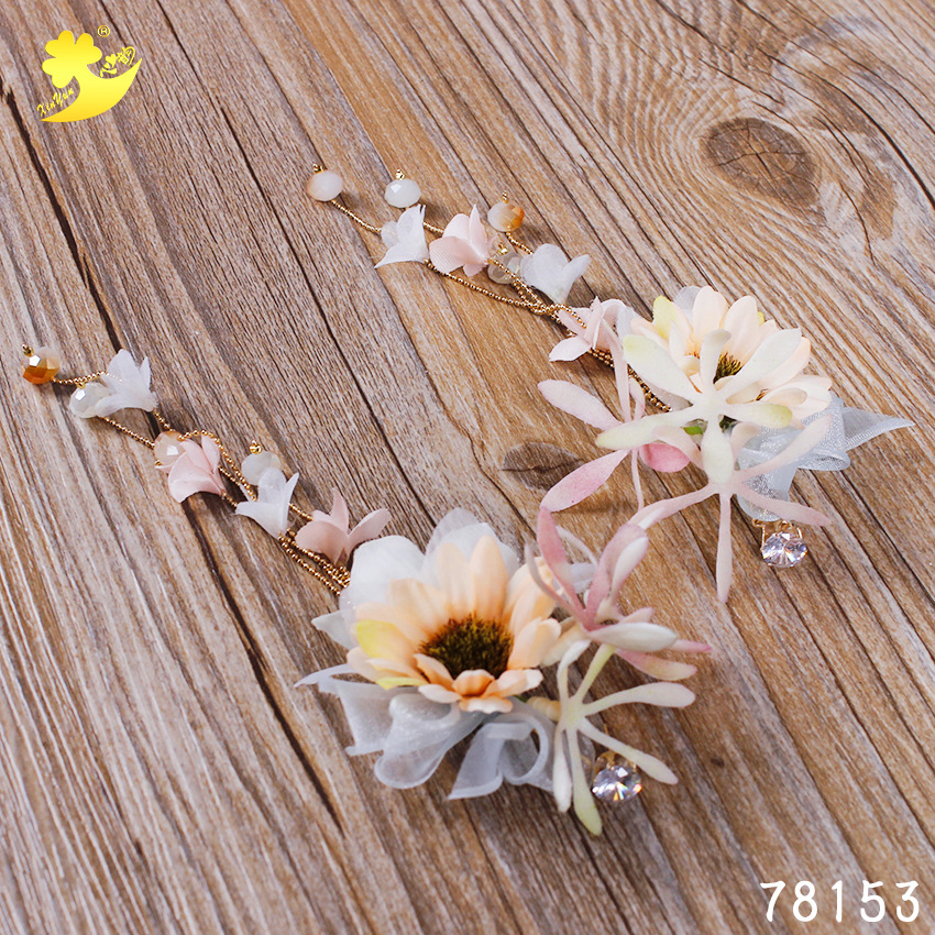 Xinyun's new European and American handcrafted imitation sunflower earrings, forest-themed fairy earrings, star street style bridal accessories Application Scenario