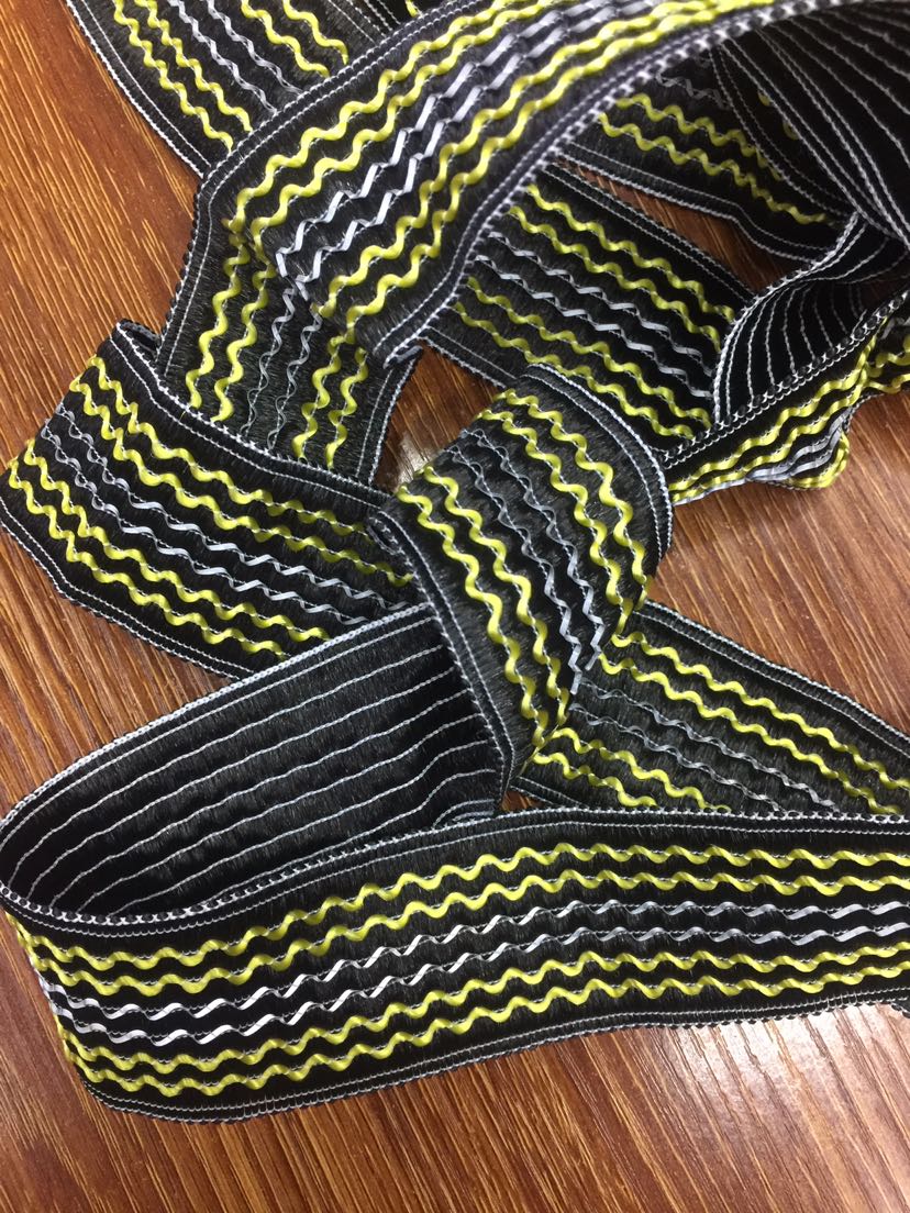 Polyester fluorescent filament edge tape 4 centimeters wide