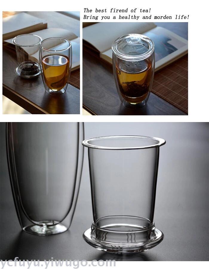 Glass cups, double-layered cups, high borosilicate cups, Internet celebrities details Picture