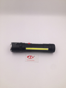 Strong rechargeable flashlight COB multi-functional T6 bulb flashlight outdoor lighting