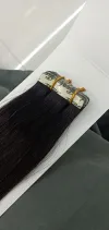 Real person's pu hair extension, natural color, 50 to 60 cm, domestic malt gel Application Scenario