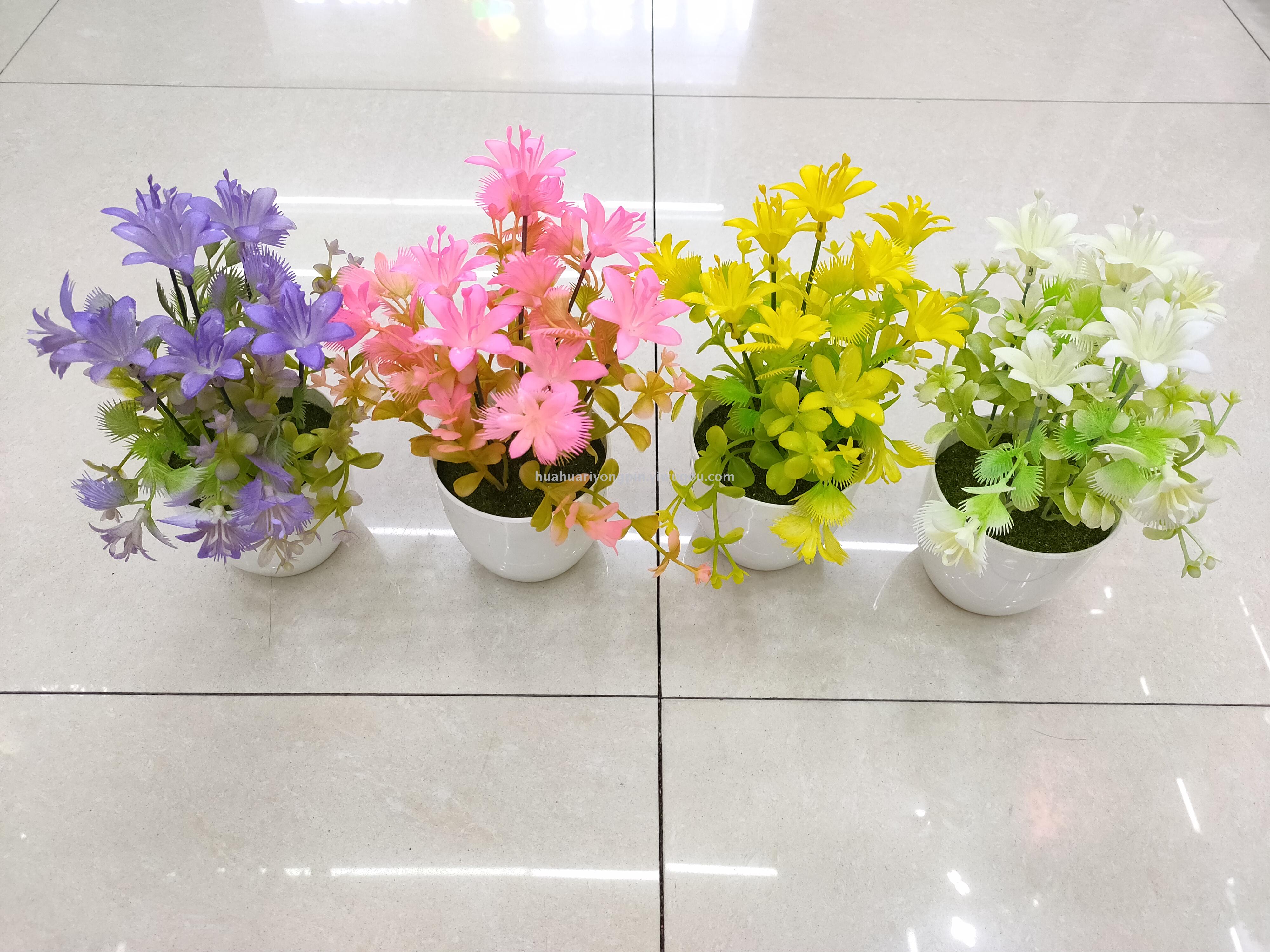 New white pot gardenia imitation bonsai office decoration restaurant floral plastic flowers