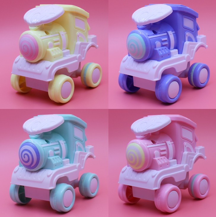 压力翻滚车 儿童按压翻斗惯性车迷你玩具翻滚小火车迷你地摊玩具
