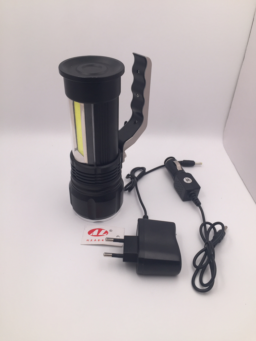 Searchlight hand lamp LED flashlight External battery charging outdoor waterproof hand lamp