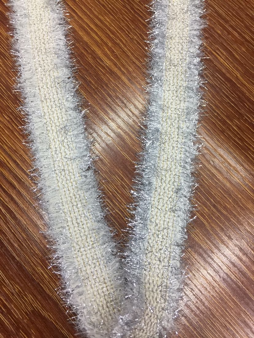 Factory direct sales of 3 cm gold and silver wire with cotton woven tape details Picture