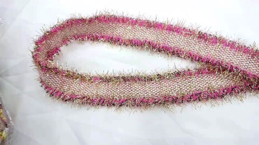 Factory direct sales of 3 cm gold and silver wire with cotton woven tape Specification image