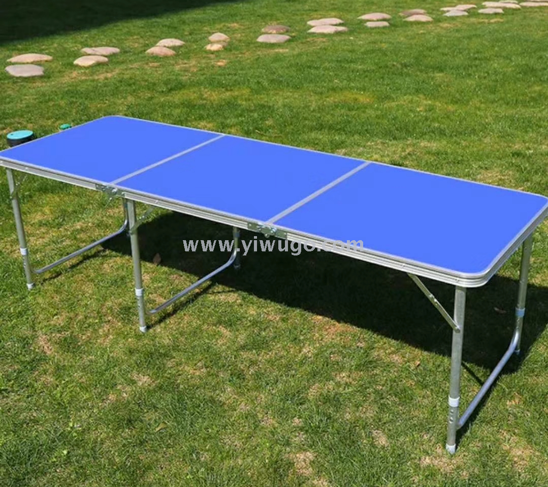 Aluminum table 180*60 Round tube Aluminum table set Garden patio outdoor picnic table easy to carry