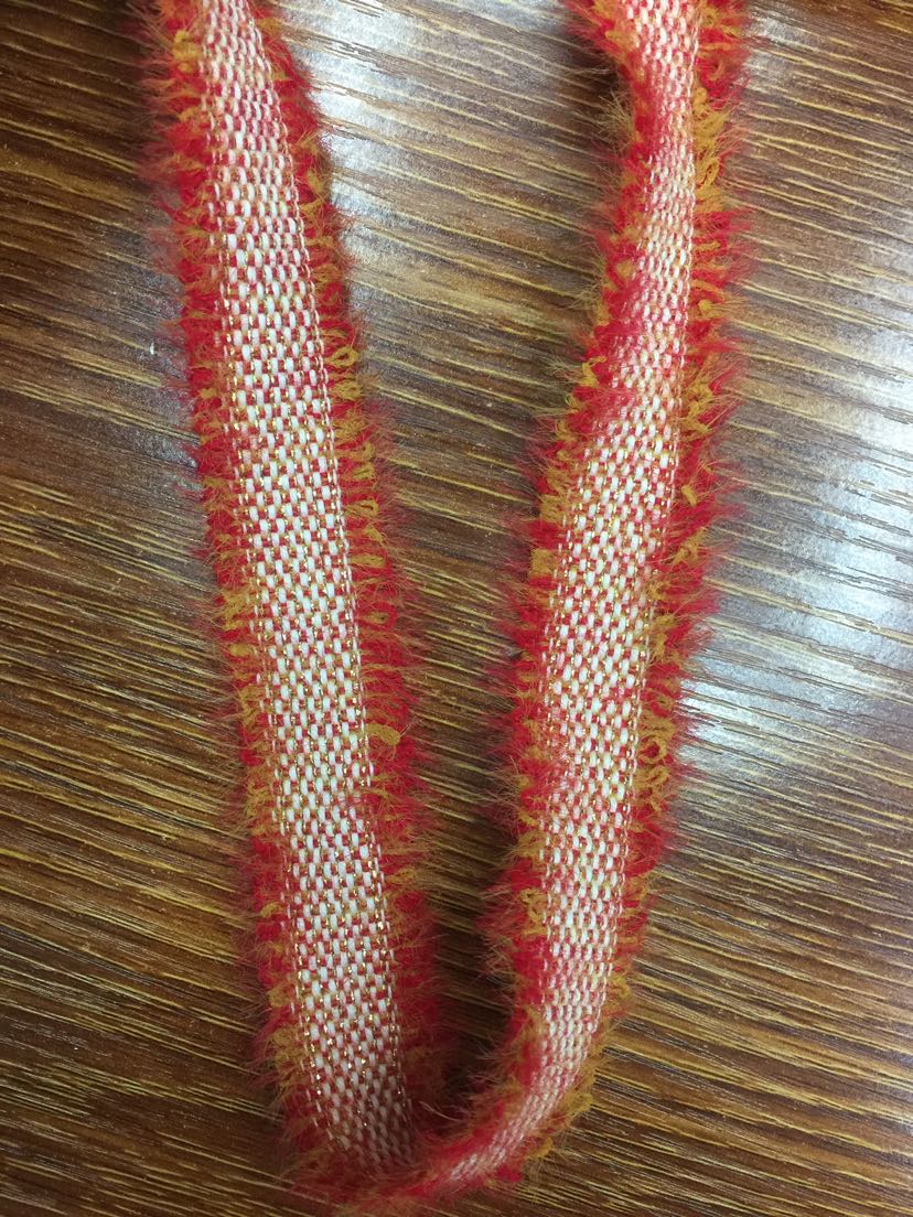 Factory direct sales of 3CM wide pine nut wool and gold thread webbing Specification image