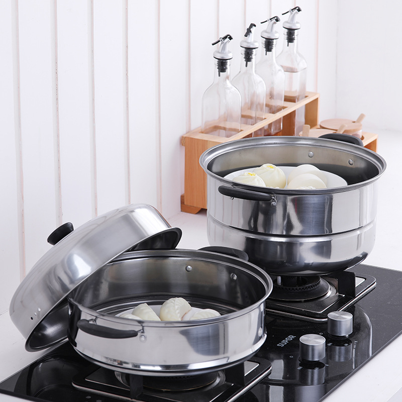 Gift and promotional items: Stainless steel steamer, multi-purpose steamer, single grate, double grate, double layer, triple layer, universal soup pot for steaming and boiling Specification image