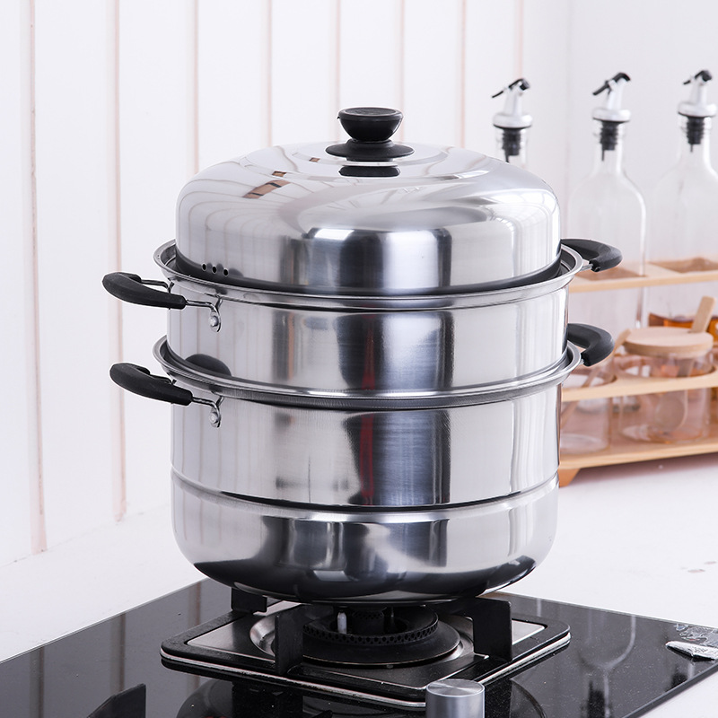 Gift and promotional items: Stainless steel steamer, multi-purpose steamer, single grate, double grate, double layer, triple layer, universal soup pot for steaming and boiling Application Scenario
