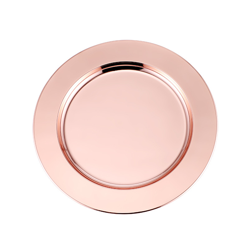 Factory wholesale circular craft plates, electroplated fruit plates, barbecue plates, display plates, and stainless steel round plates Application Scenario