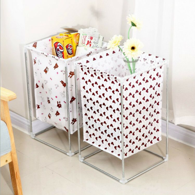 Multi-functional large-capacity laundry basket, home cartoon fabric laundry basket, clothes and toys sorting and storage basket Application Scenario