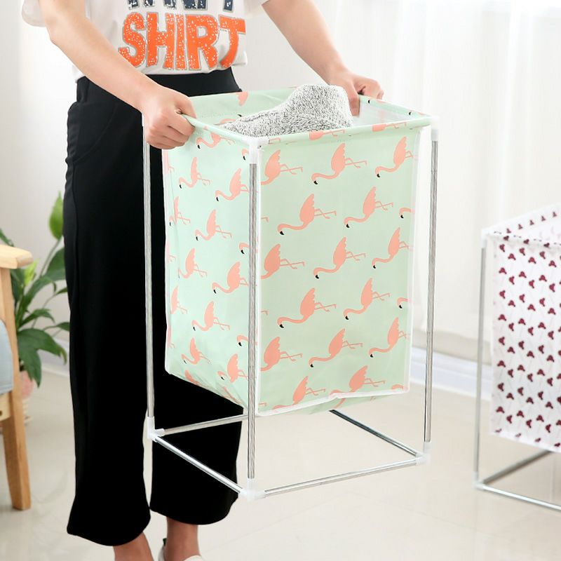 Multi-functional large-capacity laundry basket, home cartoon fabric laundry basket, clothes and toys sorting and storage basket details Picture