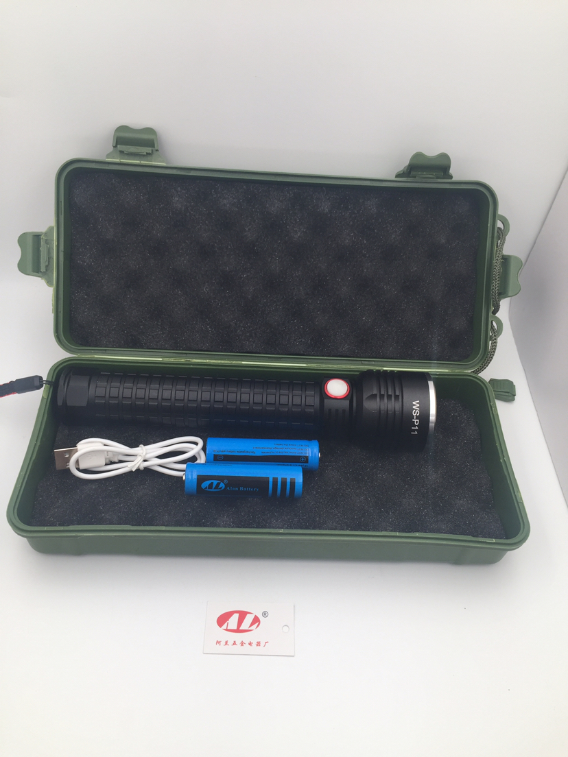 Rotary focus flashlight distant 300 meters outdoor flashlight home