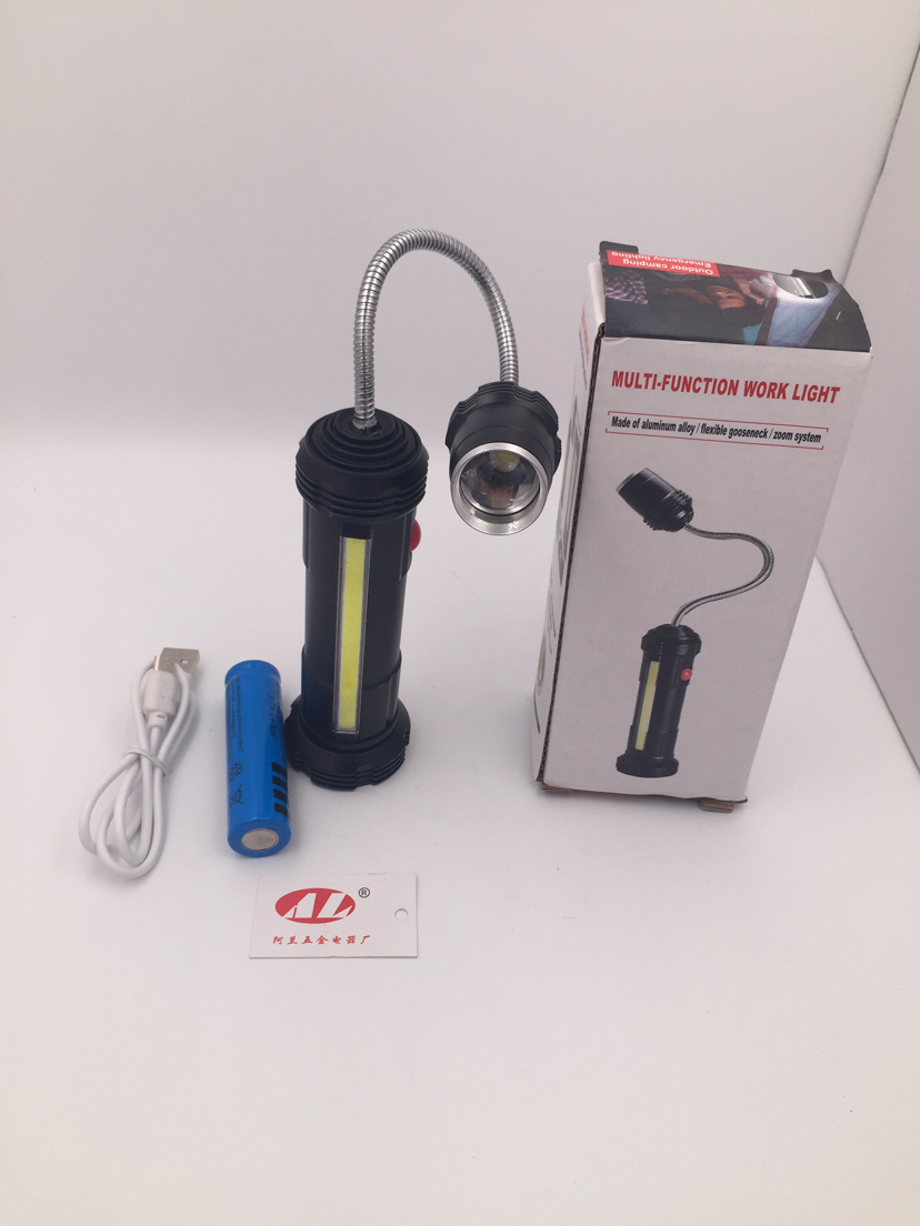 Retractable focusing work light COB multi-functional small table lamp portable camping light