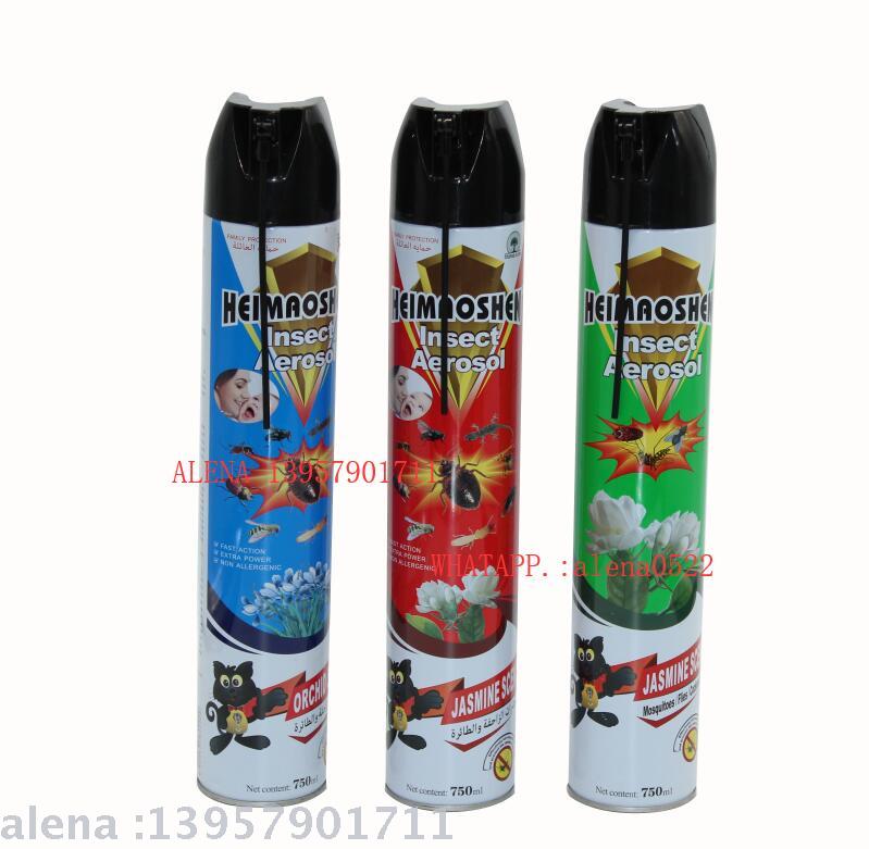 659 出口花香型黑猫神杀虫剂 喷雾剂 杀虫气味剂 防蚊虫 苍蝇等 750ML