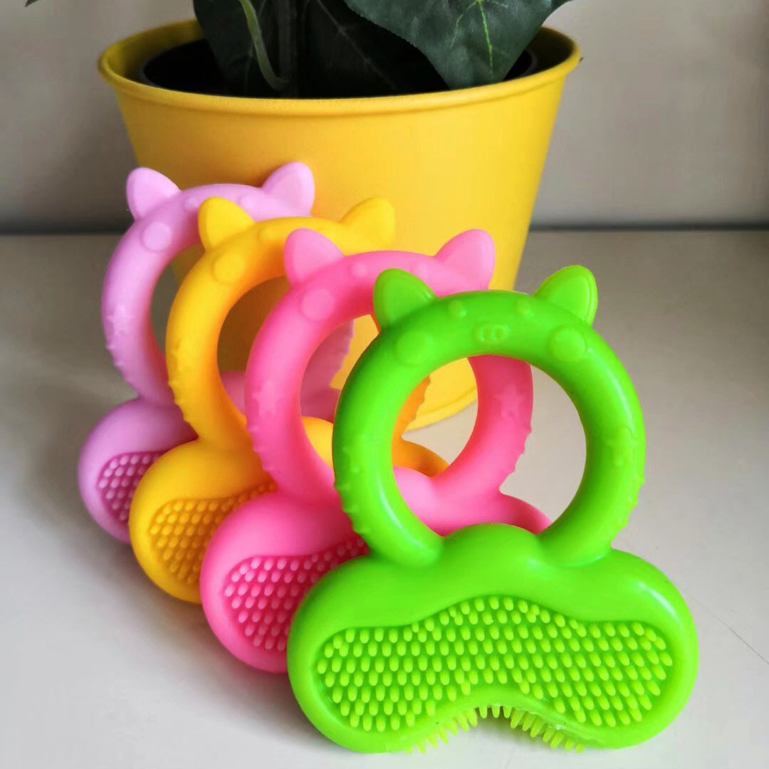 Cartoon pig baby teether Pig-shaped baby teether stick Baby teether wholesale RS-8542