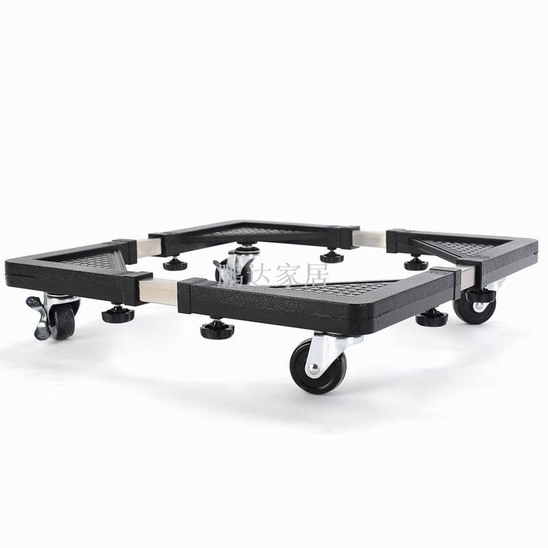 Extendable and adjustable stainless steel kitchen storage rack, universal refrigerator base, wheeled washing machine, mobile rack and drag rack Application Scenario