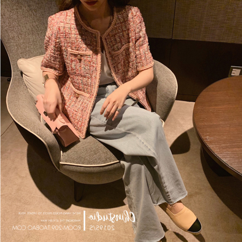 女式毛呢外套实物图