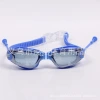 Factory direct sales of new electroplated waterproof and anti-fog swimming goggles, comfortable silicone swimming goggles with waterproof earplugs details Picture