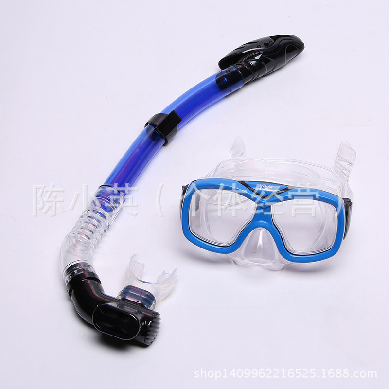 Factory direct sales of high-end pvc diving goggles for children, swimming and snorkeling two-piece sets, and diving equipment details Picture