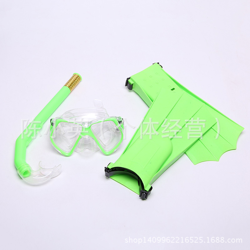 Wholesale of snorkeling equipment, three treasures of snorkeling - pvc diving goggles, semi-dry breathing tubes, and diving three-piece sets Specification image