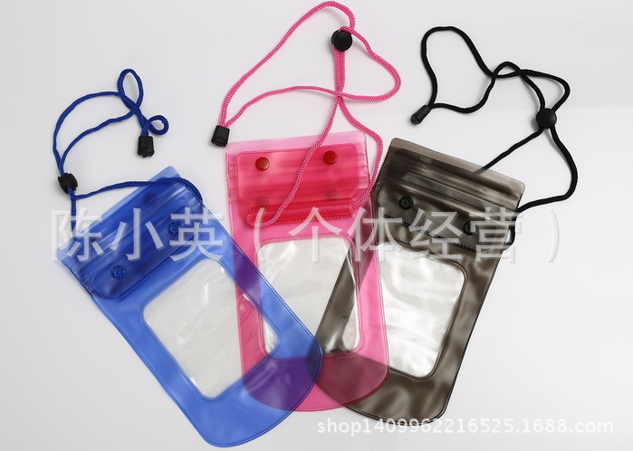 Manufacturers direct sales can touch screen pvc mobile phone waterproof bag travel waterproof bag camera transparent waterproof cover wholesale thumbnail