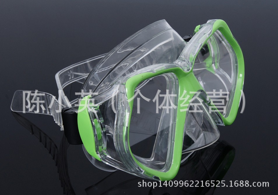 Factory direct sales of tempered glass diving goggles, shallow swimming glasses, large frames, wide field of view, adult men's and women's styles Specification image