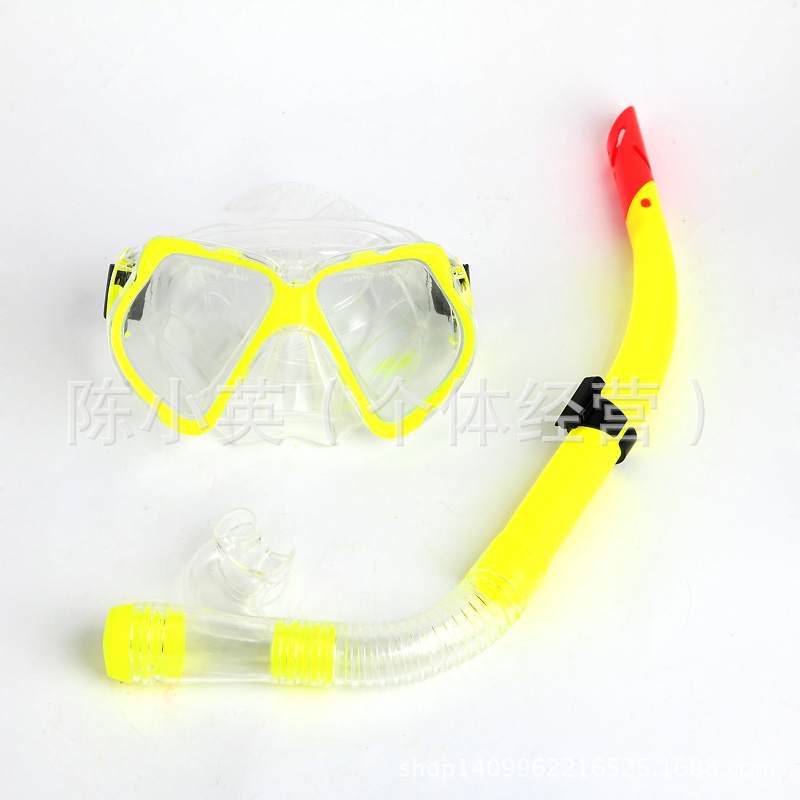 Factory direct sales of genuine tempered glass diving goggles, dry breathing tubes, diving equipment and water supplies details Picture