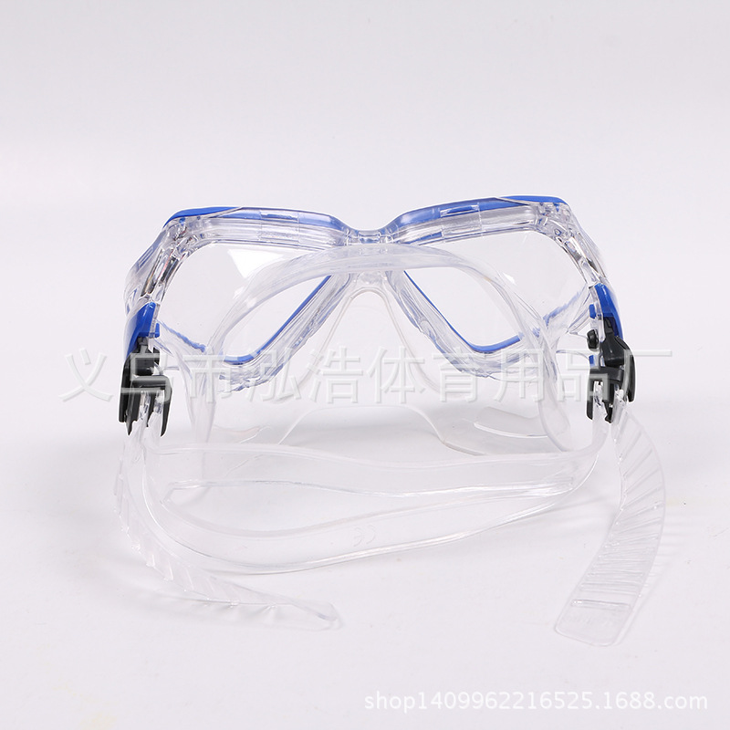 Factory direct sales of tempered glass l large frame diving goggles, swimming masks, high-end blister packaging Specification image