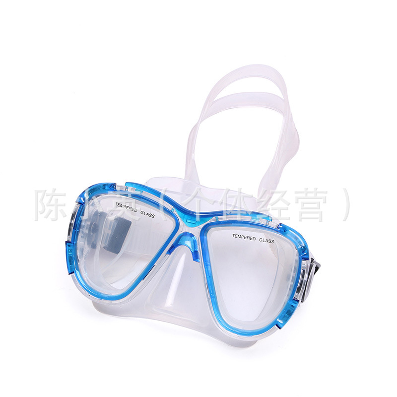 Wholesale of high-end silicone diving goggles, game diving masks, tempered glass diving goggles and diving masks details Picture