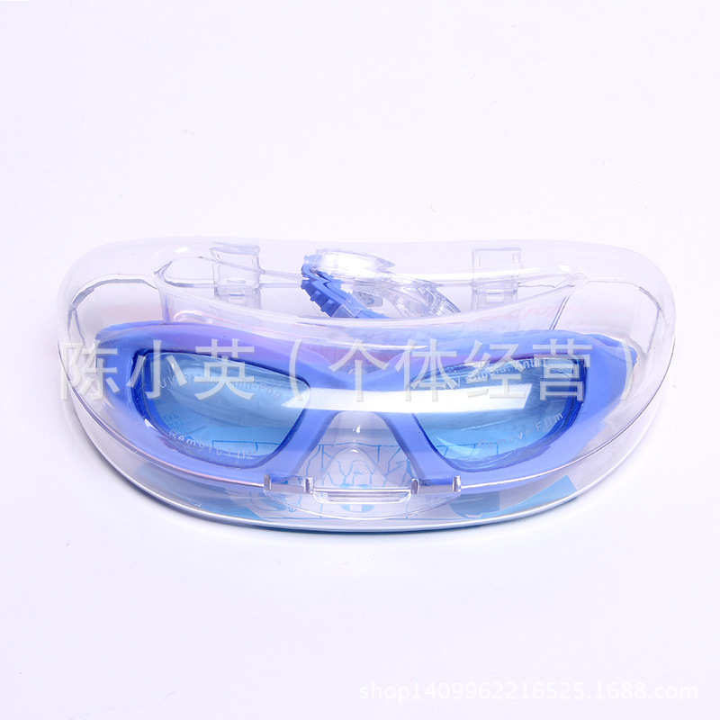 Factory direct sales of adult anti-fog swimming goggles, electroplated wear-resistant swimming goggles, high-quality silicone swimming goggles and swimming products details Picture