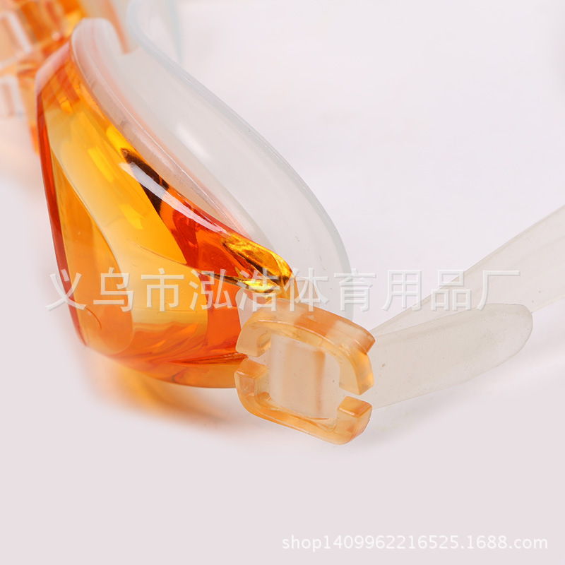 Wholesale supply of large-frame swimming goggles, men's and women's flat swimming goggles, waterproof and anti-fog diving racing swimming goggles Specification image