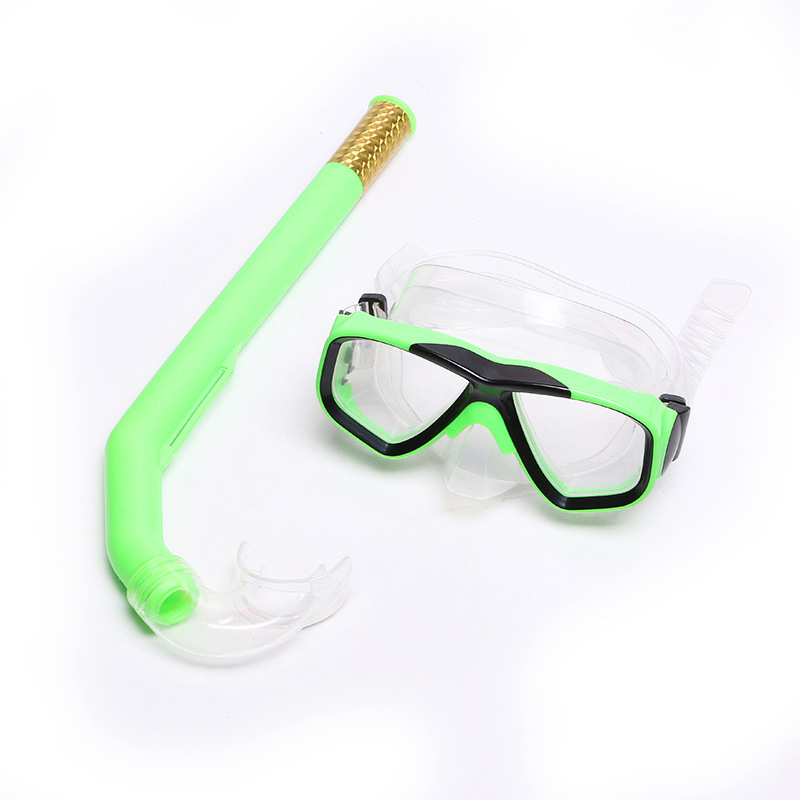 Factory direct sales of outdoor snorkeling three-treasure eco-friendly pvc diving goggles, breathing tubes and three-piece diving sets Specification image