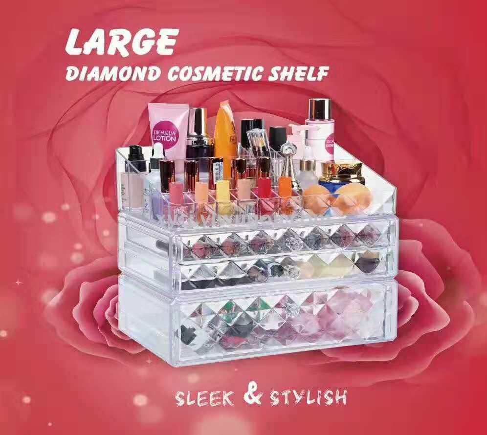 New large-sized cosmetic storage box display stand Specification drawing