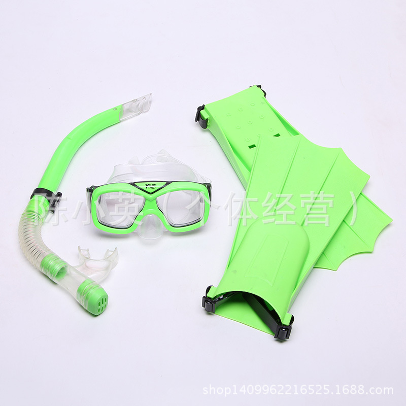 Factory direct sales of snorkeling three-treasure sets, diving goggles, snorkeling tubes, flippers, snorkeling equipment wholesale Specification image