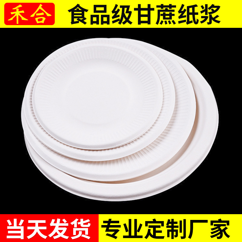 Kangle To Disposable Sugarcane Pulp Paper Plate Paper Plate Diy Paper Plate Pulp Plate Application Scenario