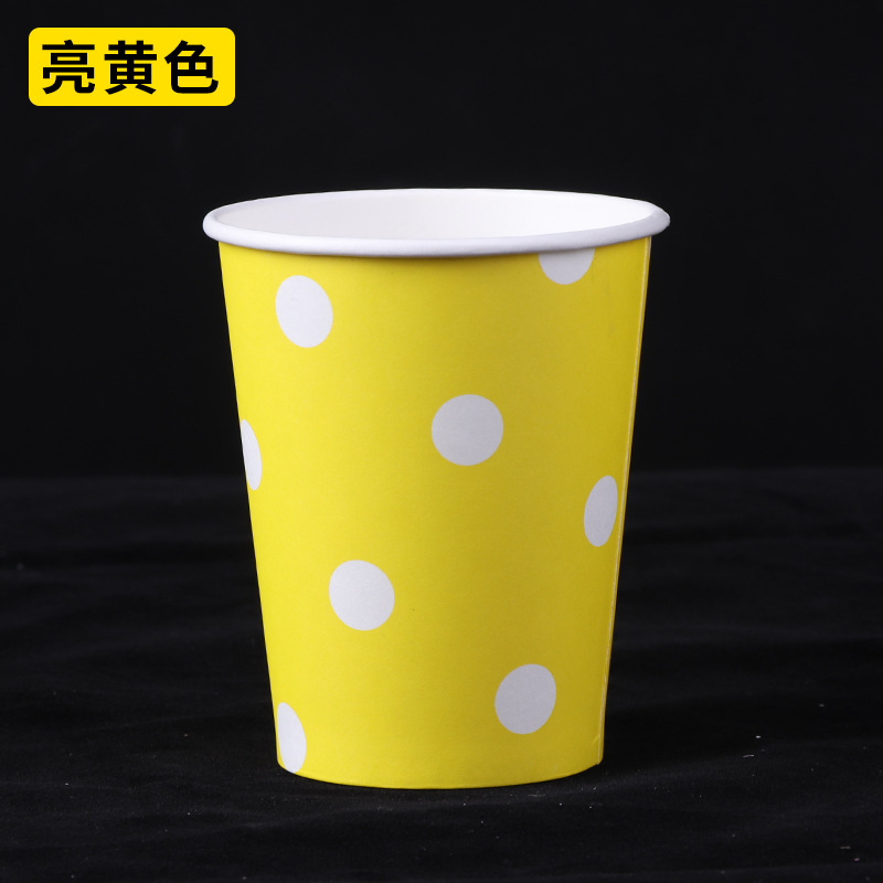 Kangle To Disposable Polka Dot Paper Cup Birthday Party Color Polka Dot Paper Cup 250Ml Paper Cup Application Scenario