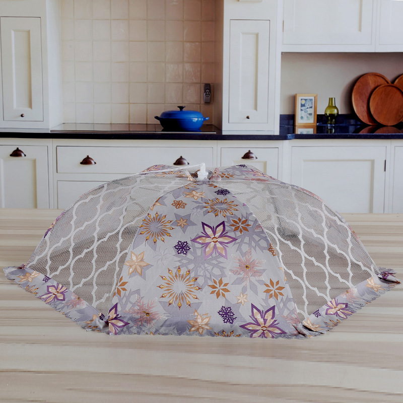 Natural Home Creative New Floral Floral Table Food Cover Fly Proof Food Cover Cover Vegetable Cover Foreign Trade Sales details Picture