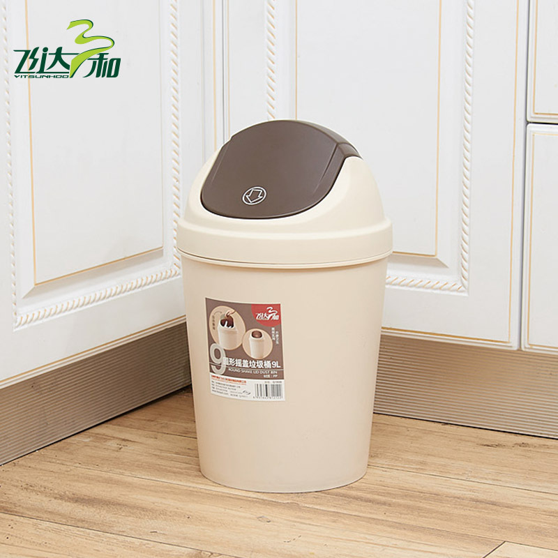 Wholesale plastic trash cans, European-style creative household foot-operated sanitary buckets with LIDS, factory direct sales Specification image